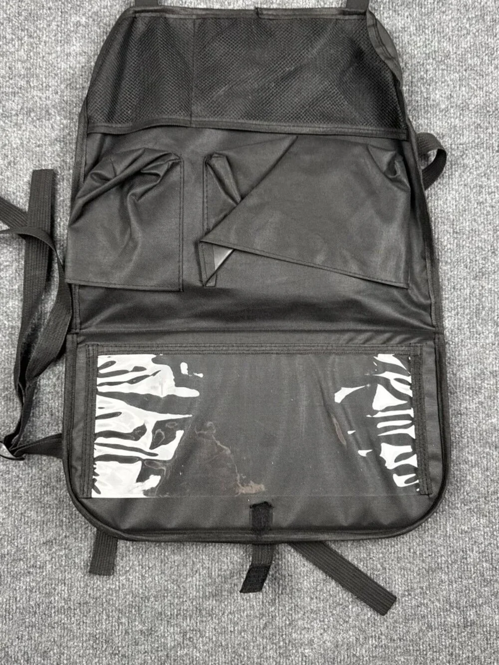 Unisex LUCMO Black Car Seat Back Organizer Multi-Pocket Tablet Holder Damaged
